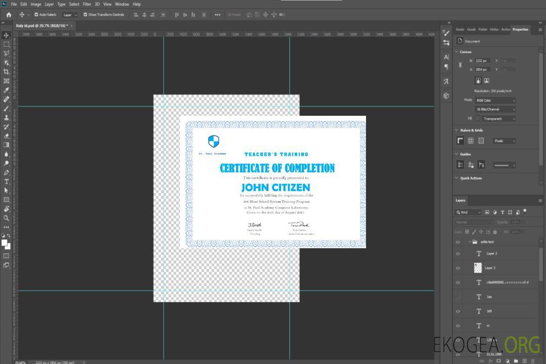 Certificat d'achèvement de la formation d'enseignant aux États-Unis template
